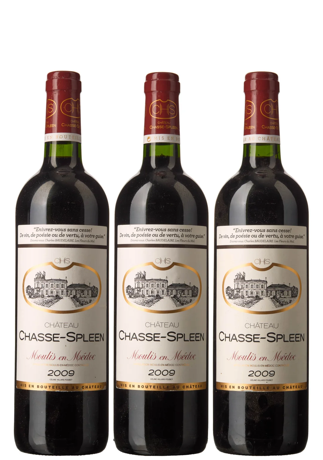 3 x Chateau Chasse Spleen 2009 — 3 x Chateau Chasse Spleen 2009 — Vin/Vin — Blomqvist