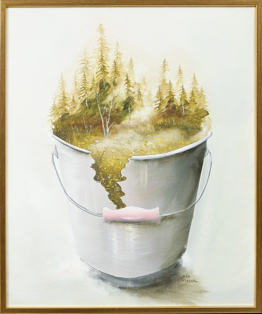 STEFAN WINDAHL. Hink med landskap, olja på duk, signerad. — Paintings — Göteborgs Auktionsverk
