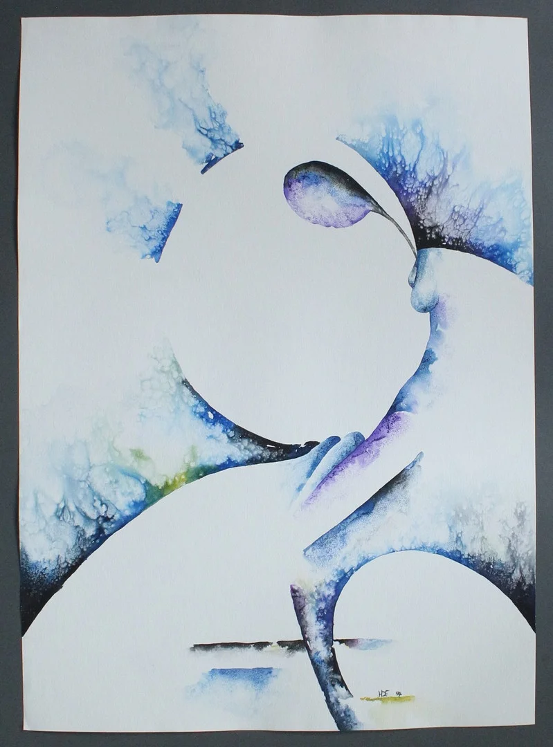 HEINZ DIETER EBERT. Mischtechnik, signiert, 1994, ca. 50 x 70 cm. — Drawings — Stockholms Auktionsverk Düsseldorf/Neuss