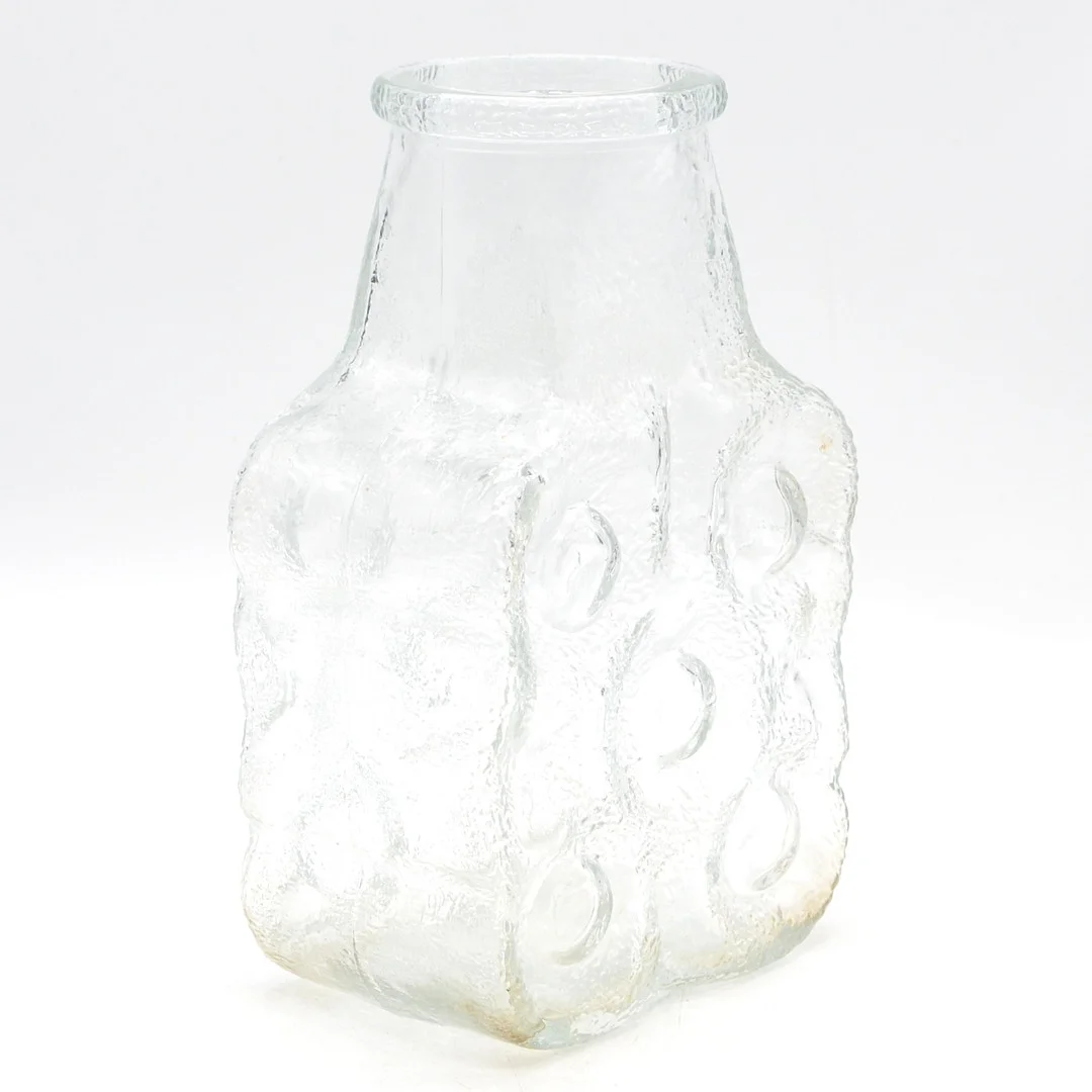 LARS HELLSTEN. DESIGNERVASE, GLAS, TRANSPARENT, FÜR WALTHER GLAS, UM 1970ER JAHRE. — Art glass — Kunst- und Auktionshaus Kleinhenz