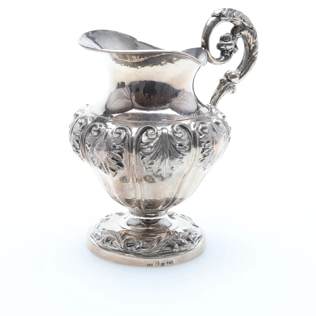 ABRAHAM EDBORG. GRÄDDKANNA silver senempire 1850 vikt ca 155 gram. — Silver — Höörs Auktionshall