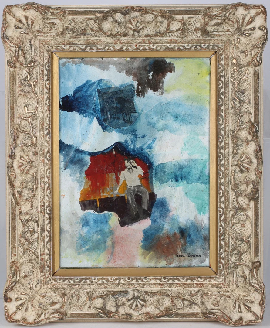 SVEN X:ET ERIXSON. Komposition, kollage, signerad. — Paintings — Stadsauktion Sundsvall