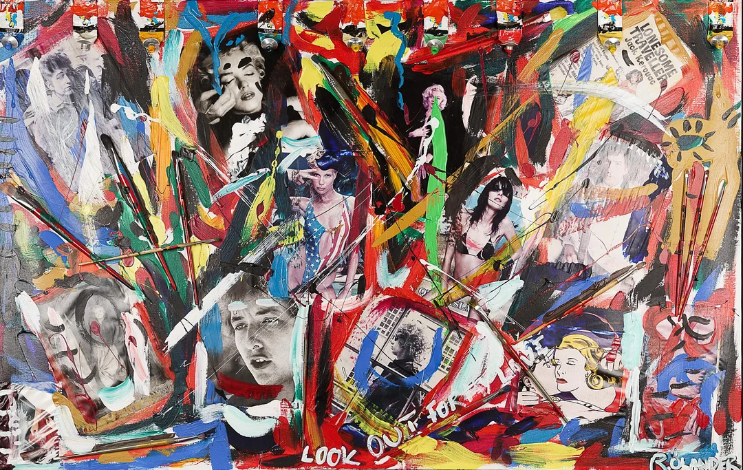 RICKARD ÖLANDER. Blandteknik, "Look out for my love" Signerad och daterad 2002. — Paintings — Norrlands Auktionsverk