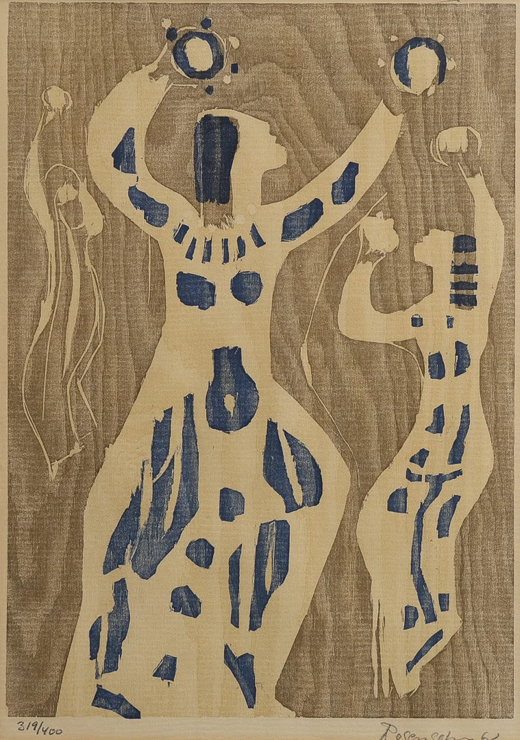 LENNART ROSENSOHN. KOMPOSITION MED GESTALTER. — Engravings & Prints — Crafoord Auktioner Lund