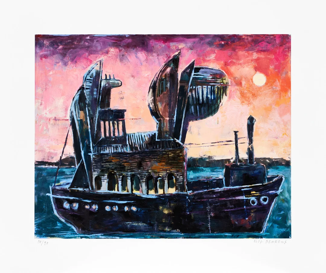 OLOF BEHRENS (född 1978). "Efter stormen", signerad och numrerad 14/90, giclée. — Engravings & Prints — Crafoord Auktioner Stockholm