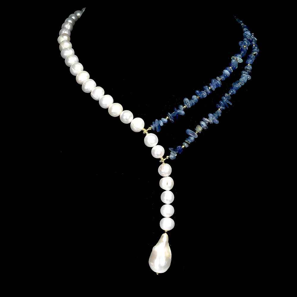 SAPPHIRE AND PEARL NECKLACE. — Necklace — Chalkwell Auctions