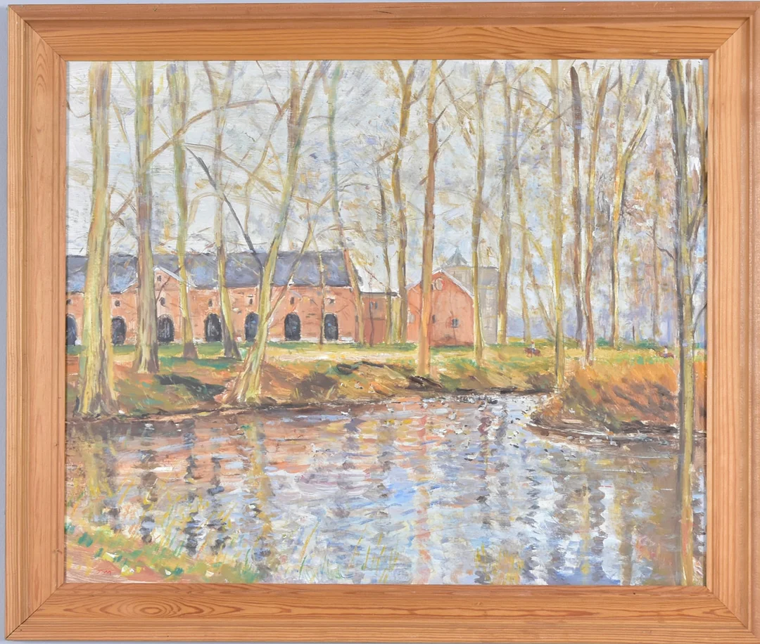 OIDENTIFIERAD KONSTNÄR. Olja på pannå. — Paintings — Halmstads Auktionskammare