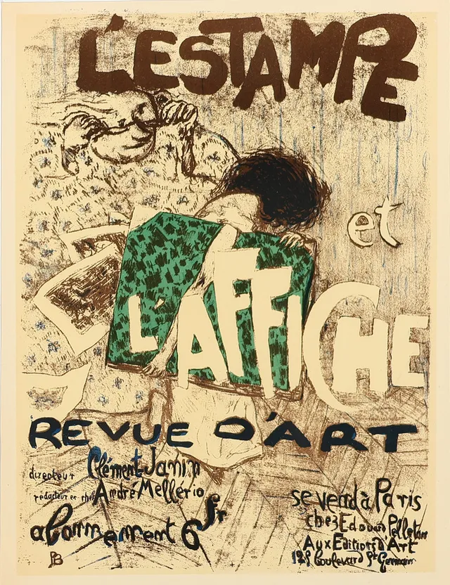 PIERRE BONNARD (1867-1947). EFTER. Litografisk tryk 'L'Estampe et l'Affiche' efter originalen fra 1897.