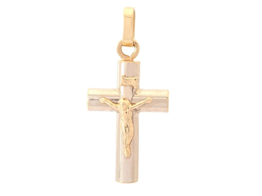 HÄNGE, 18K guld, krucifix, höjd inkl ögla 3,6 cm, vikt 3,7 g. — Smycken/Hänge — Kaplans