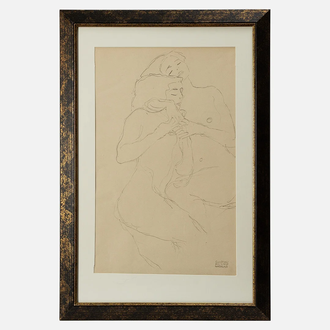 GUSTAV KLIMT. EFTER. Från mappen "Fünfundzwanzig Handzeichnungen", ljustryck, signerad i plåten. — Engravings & Prints — Stockholms Auktionsverk Göteborg