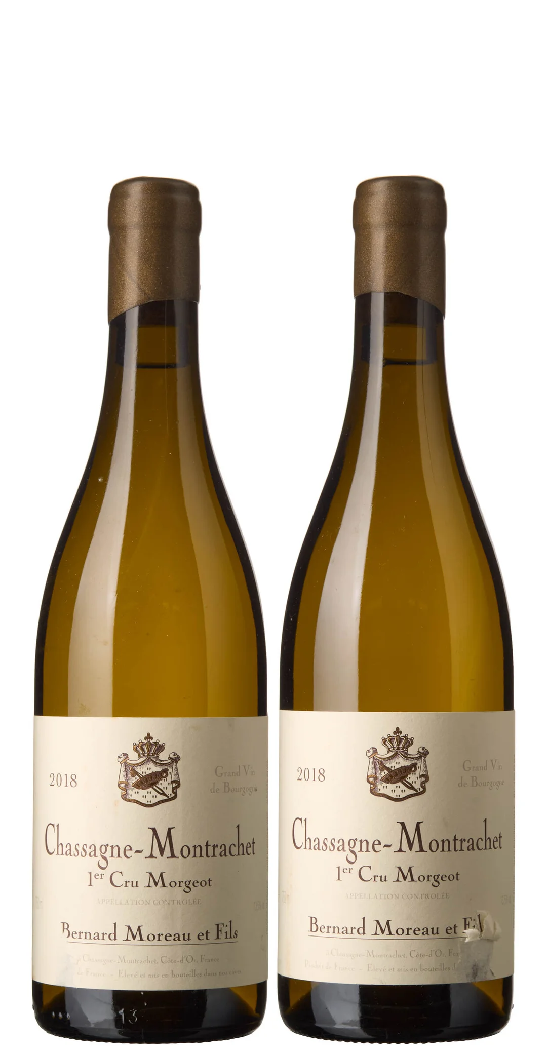 2 x Chassagne-Montrachet 1er Cru Morgeot 2018, Bernard Moreau et Fils — 2 x Chassagne-Montrachet 1er Cru Morgeot 2018, Bernard Moreau et Fils — Vin/Vin — Blomqvist