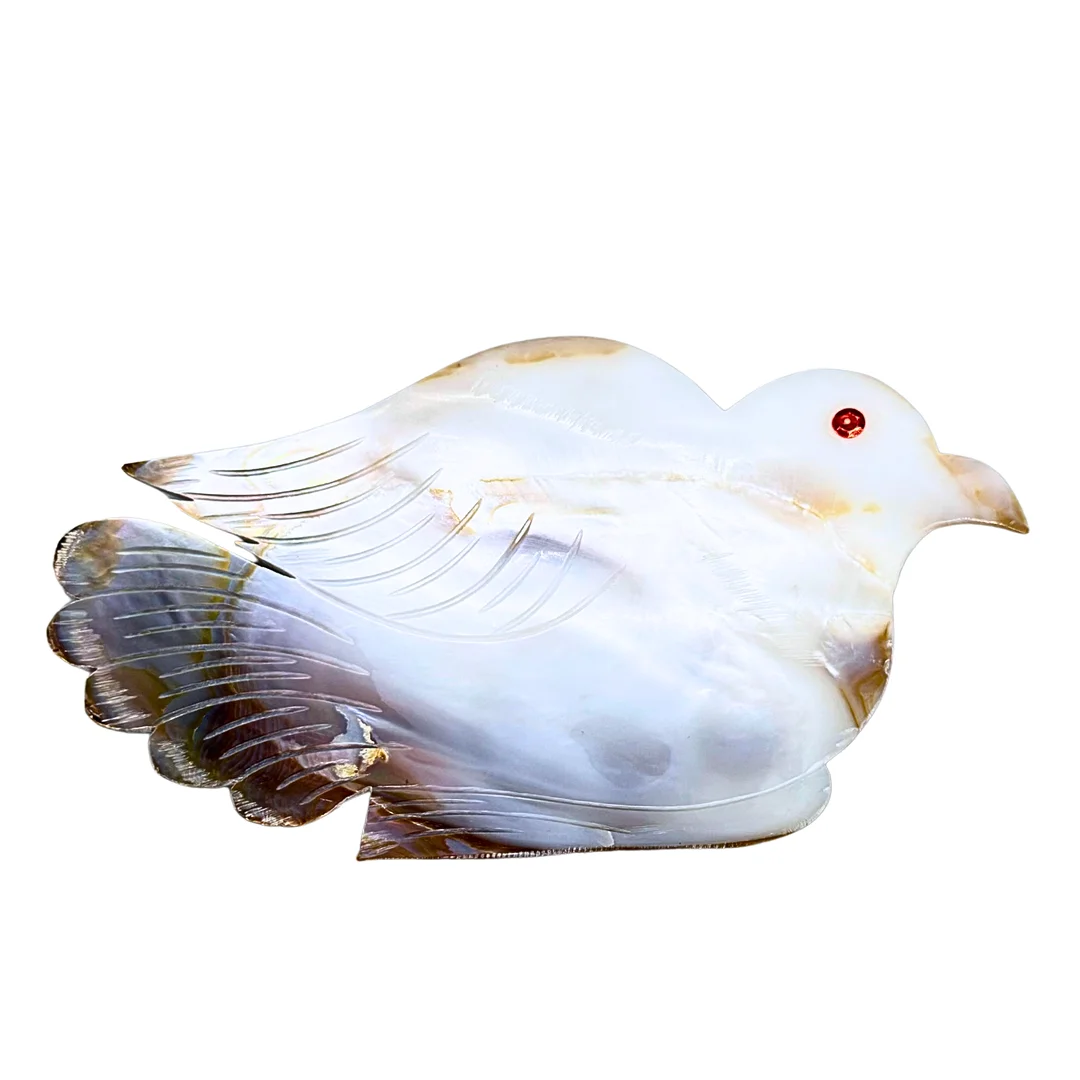 PERLMUTT-VOGELSCHALE MIT STANDFUSS. — Other collectables — Auktionshaus Stuber's Hammerschlag