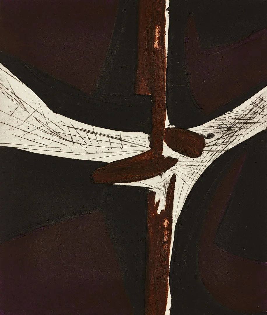 JAN MEYER (1927-1995). "L'immortalité", signerad och numrerad 30/99, carborundum. — Engravings & Prints — Crafoord Auktioner Stockholm