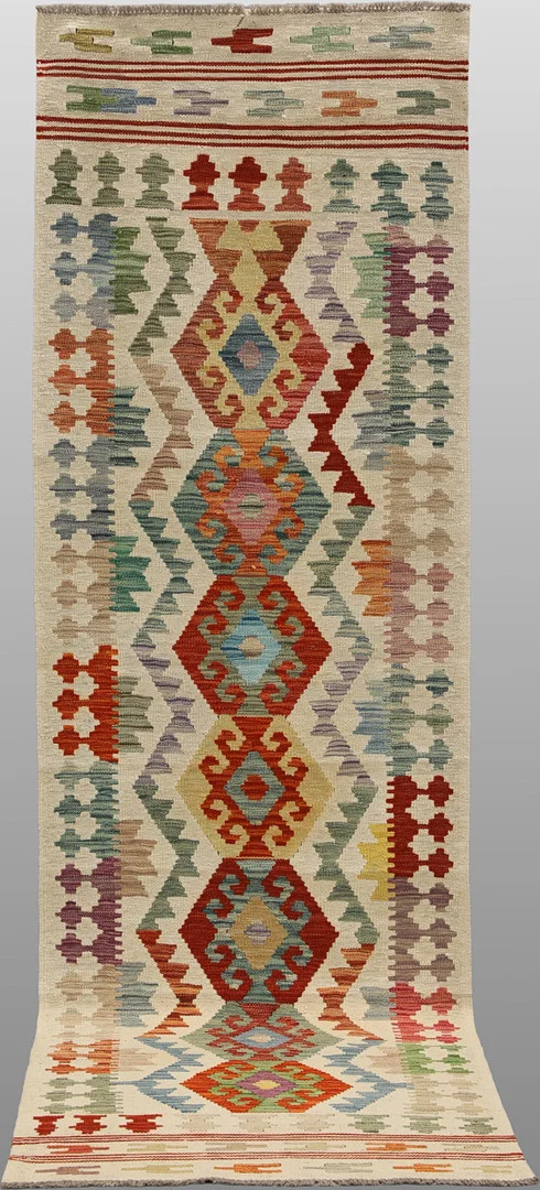 ORIENTMATTA. Kelim klassisk design, gallerimodell, 297 x 84 cm. — Oriental Carpets & Textiles — Gomér & Andersson Linköping