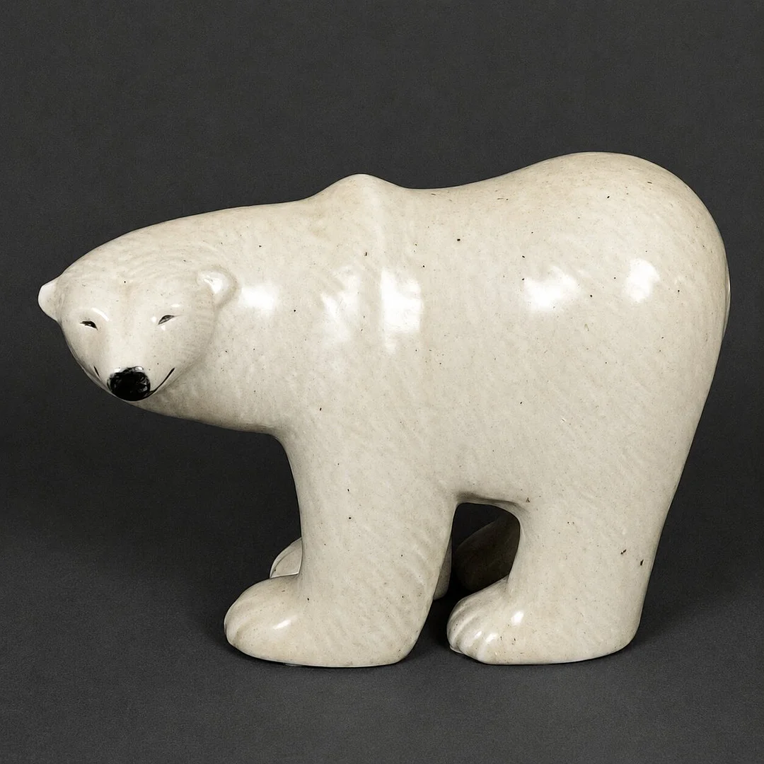 LARSON, LISA. Eisbär, Steinzeug, Entwurf um 1976, Ausführung bei Gustavsberg, Schweden. — European — Auktionshaus Blank