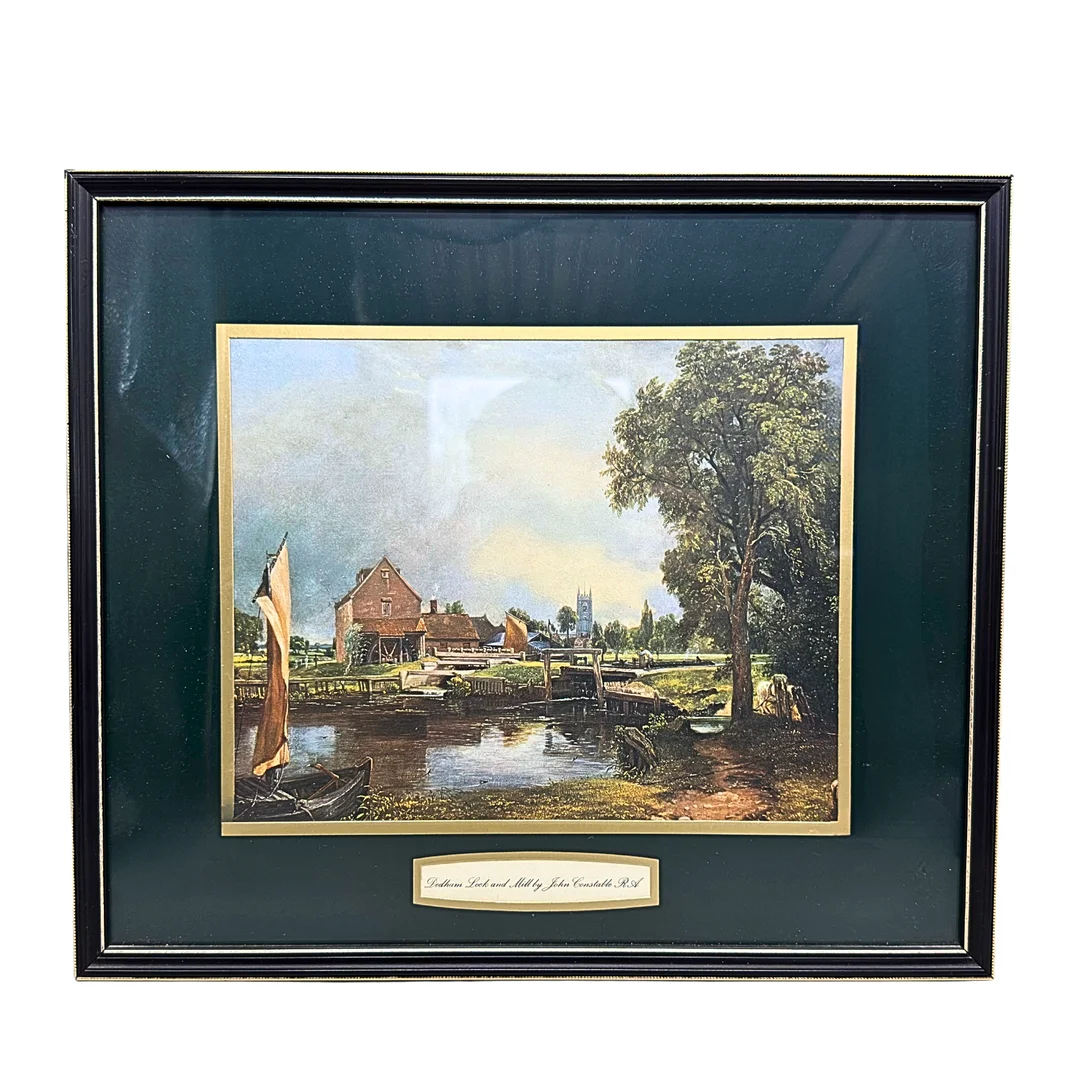JOHN CONSTABLE. KUNSTDRUCK "DEDHAM LOCK AND MILL". — Paintings — Auktionshaus Stuber's Hammerschlag