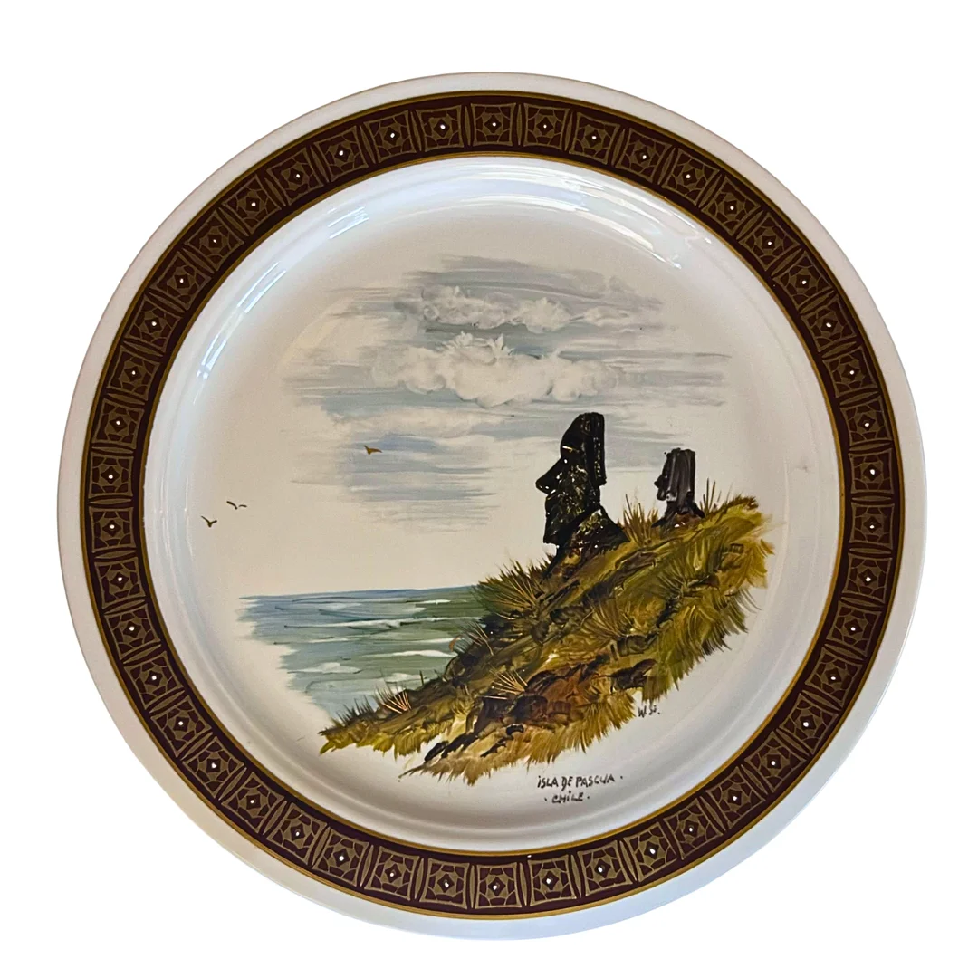 WALTER STARK. PORZELLAN-SAMMELTELLER MIT MOTIV AUS CHILE. — European — Auktionshaus Stuber's Hammerschlag