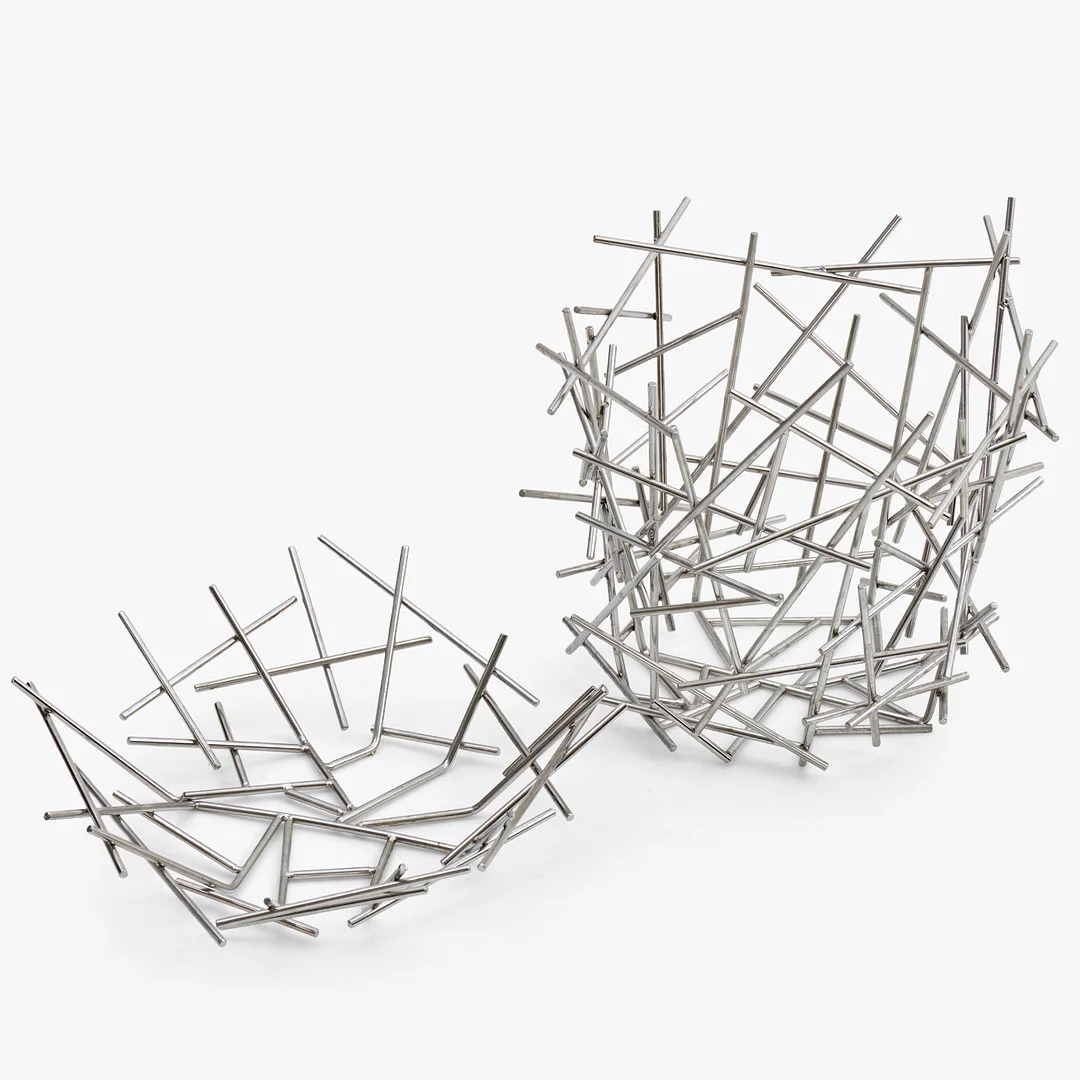 FRATELLI CAMPANA. Fruktstålar, 2 st, "Blow Up", Alessi, 2004. — Other metals — Crafoord Auktioner Stockholm