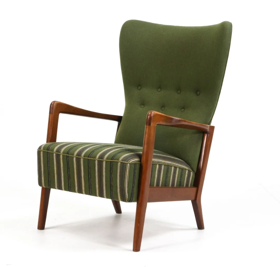 Søren Hansen for Fritz Hansen. High-backed armchair, 1940s — Furniture/Lounge chairs — Lauritz