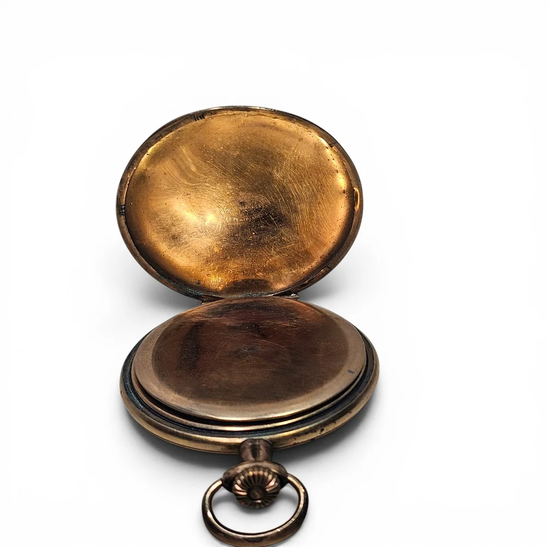 Steinmeyer's patent. Reloj de bolsillo, esfera vista chapado en oro amarillo. Circa 1920. — Wristwatches — Arce Auctions
