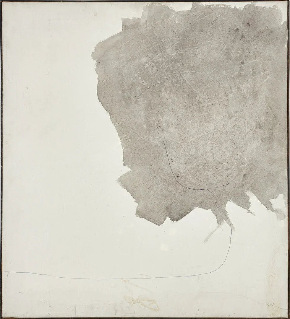 GÖSTA WERNER (Sverige, 1909-1989), Grått mot vitt, signerad, 1961, olja på duk. — Paintings — Crafoord Auktioner Stockholm