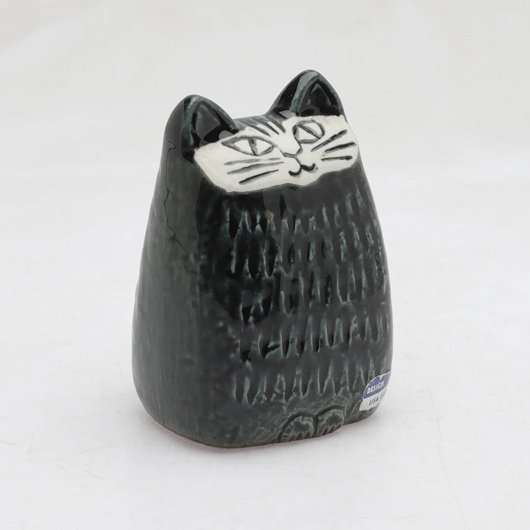 LISA LARSON. Figurin, Stengods, "Liten katt", Gustavsberg. — European — Gomér & Andersson Norrköping