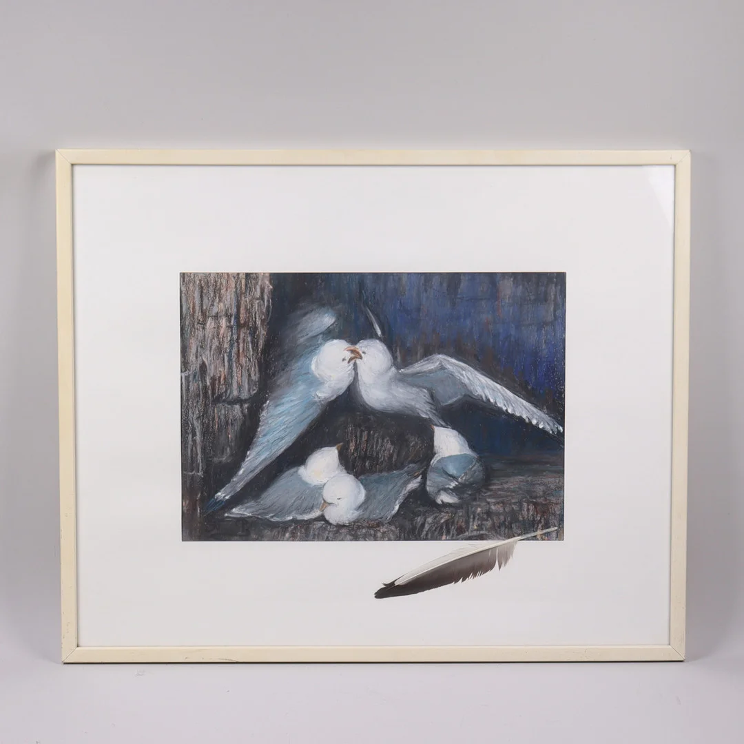 NORMA PEHRSSON. blandteknik, måsar. — Paintings — Markus Auktioner