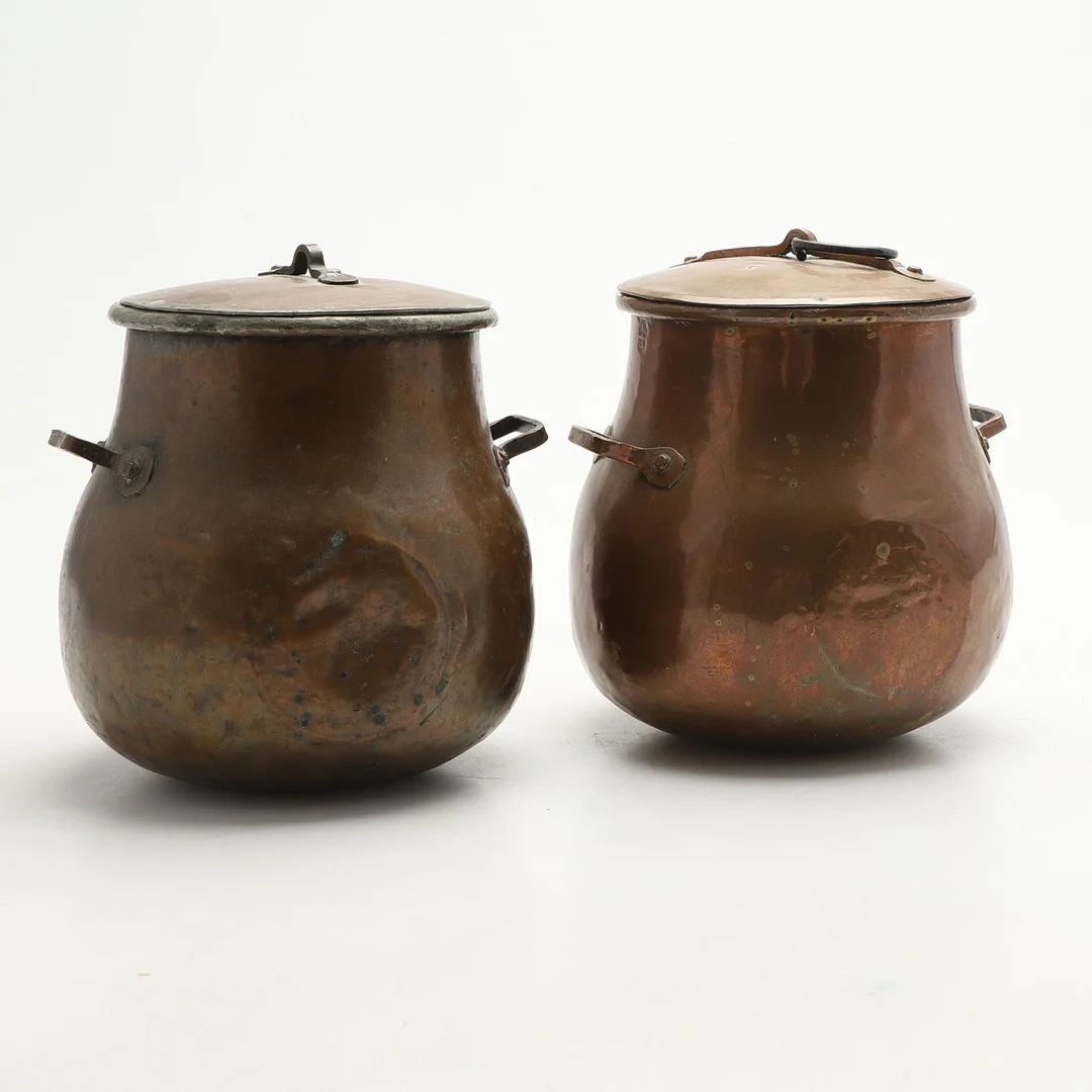 KOKKÄRL, "Bulkruka", 2 st, 1800-tal. — Other — Crafoord Auktioner Malmö