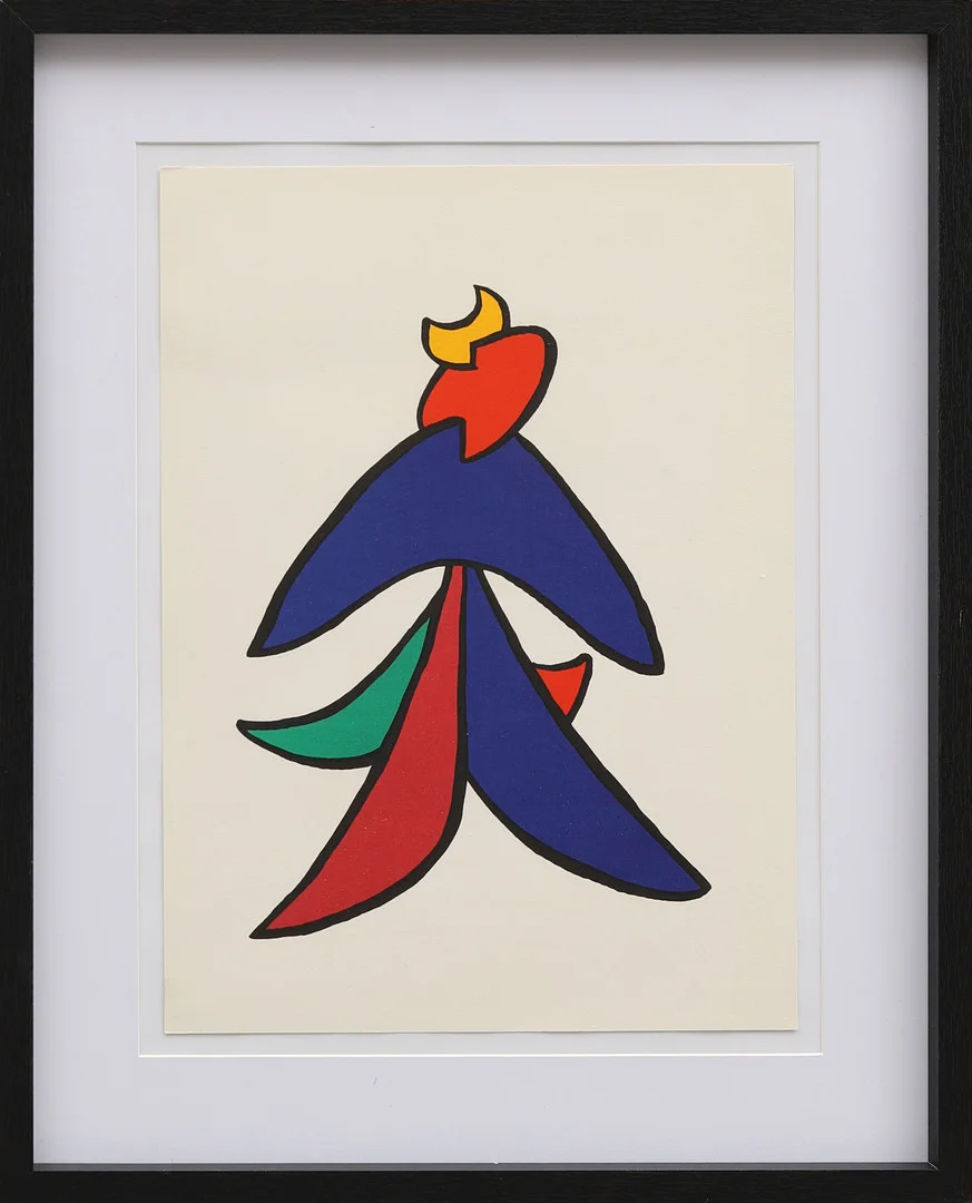 ALEXANDER CALDER. Originallitografi ur Derrière le Miroir nr 141 1963. — Engravings & Prints — Crafoord Auktioner Malmö
