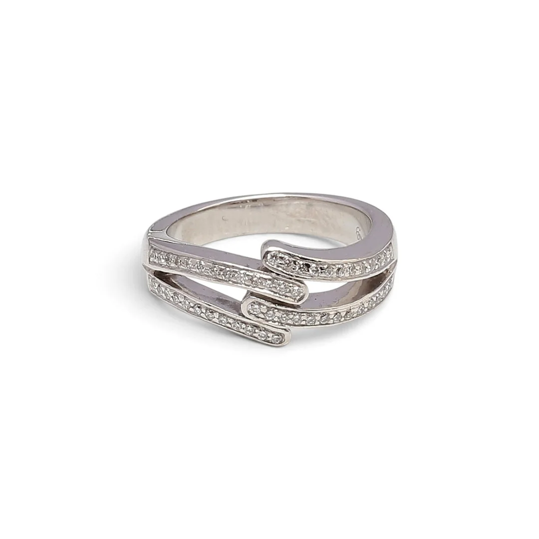 White gold and diamonds ring. — Rings — Balclis