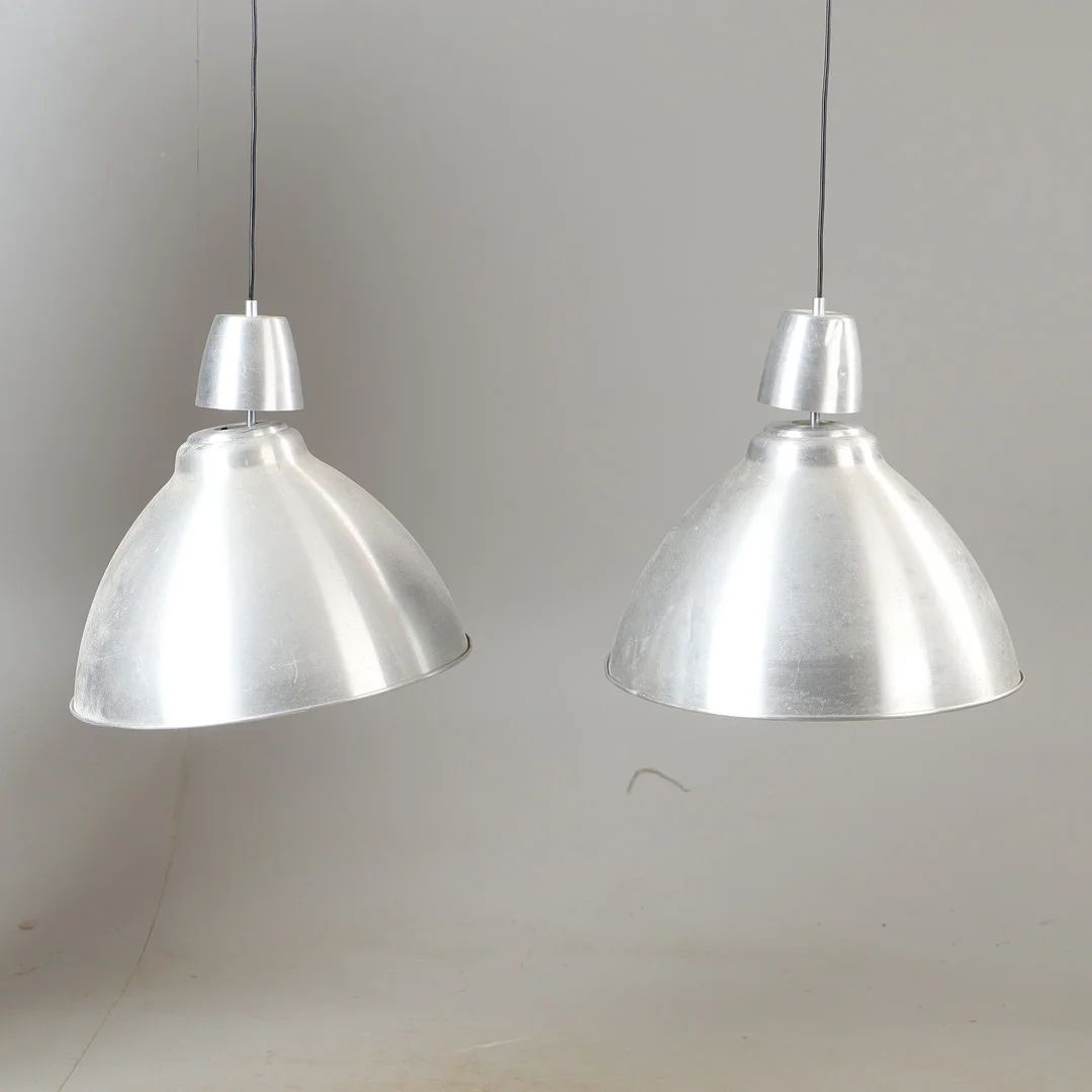 TAKLAMPOR, 1 par, metall, IKEA. — Ceiling lights — Helsingborgs Auktionskammare