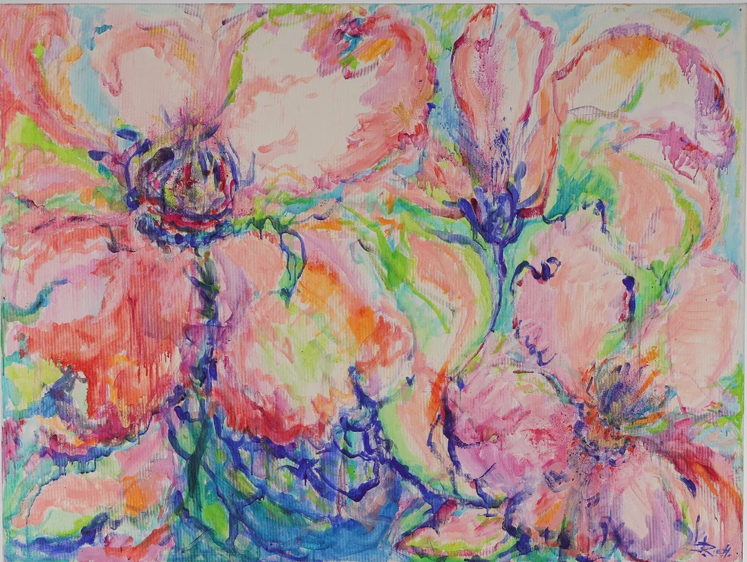 Ida Rostgaard: Flowers — Paintings and sculptures/Modern pictorial arts — Lauritz