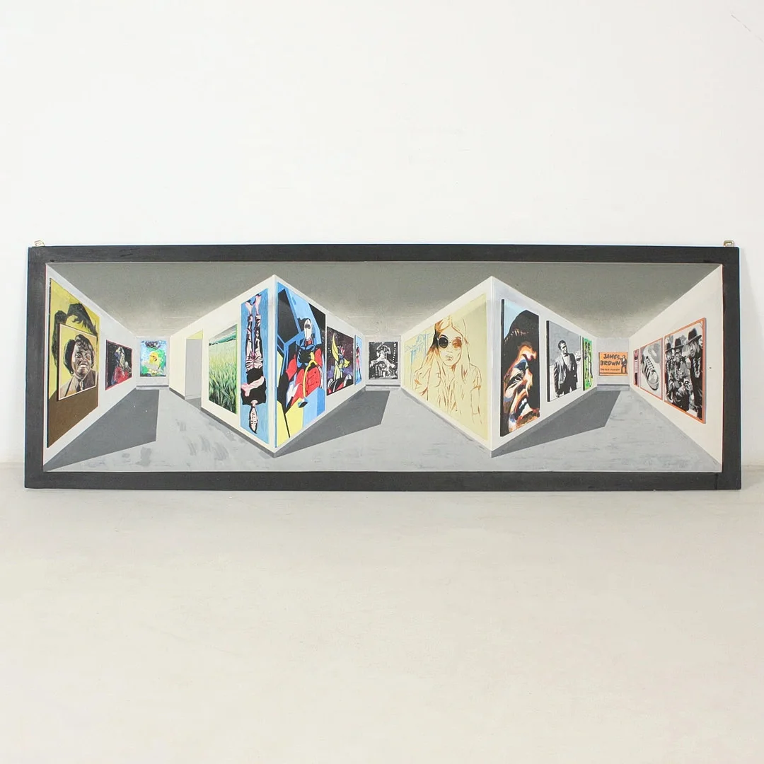 FRANCK. 3D-Wandrelief (3D-Gemälde) Öl aus Holz , '' Die Kunstgalerie ''. — Paintings — Stockholms Auktionsverk Düsseldorf/Neuss