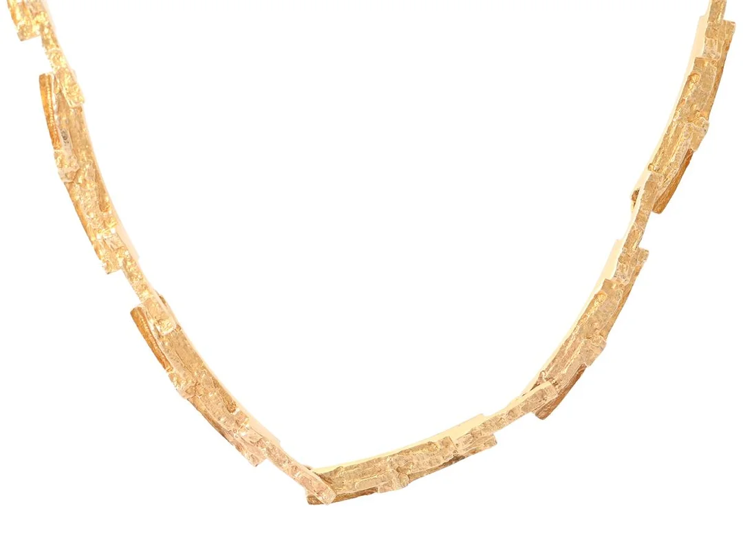 LAPPONIA, collier, Tundra, 18K guld, Björn Weckström, längd 42 cm, vikt 33,1 g. — Smycken/Collier — Kaplans
