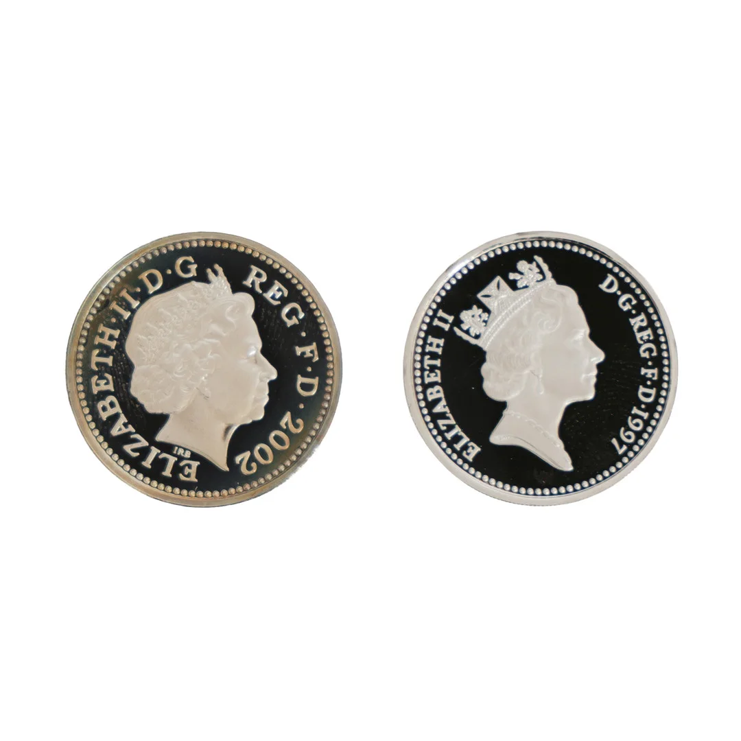 TWO ROYAL MINT UNITED KINGDOM SILVER PROOF ONE POUND COINS (2). — Coins & Banknotes — Bishop & Miller