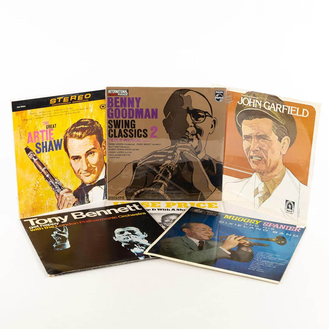 VINYLSKIVOR, jazz, storband, 55 st. — Audio, Vinyl & Hi-Fi — Karljohan Auktioner