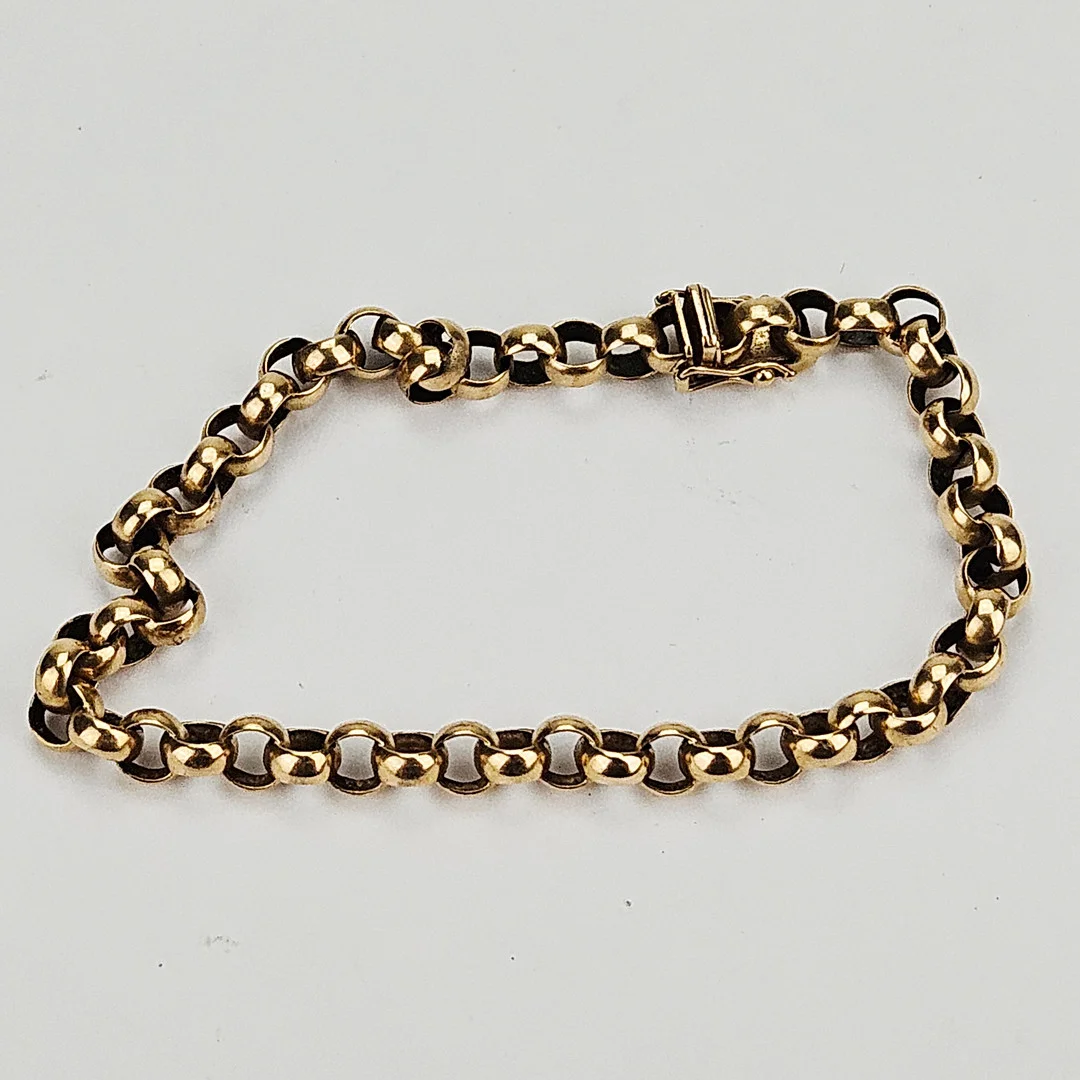 ARMBAND, "Ärtlänk", guld, 18K, Jo-Ans Guld AB, Köping(1971-), vikt ca. 16,1 gram. — Wristwatches — Auktionshuset Thörner & Ek