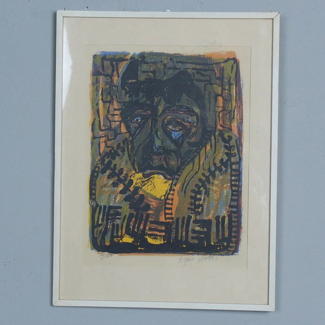 AZARIA MBATHA (1941-2018). Farbsiebdruck, '' Ohne Titel '' , limitiert, 19/60, signiert. — Engravings & Prints — Stockholms Auktionsverk Düsseldorf/Neuss