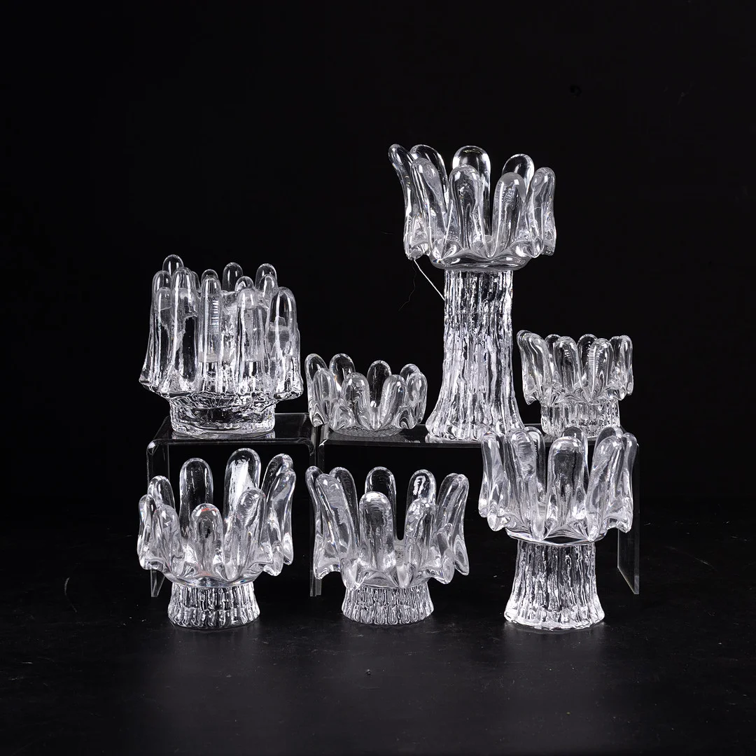 GÖRAN WÄRFF. Ljuslyktor, ett parti, "Sunflower", Kosta. — Candlesticks — Handelslagret Auktionsservice