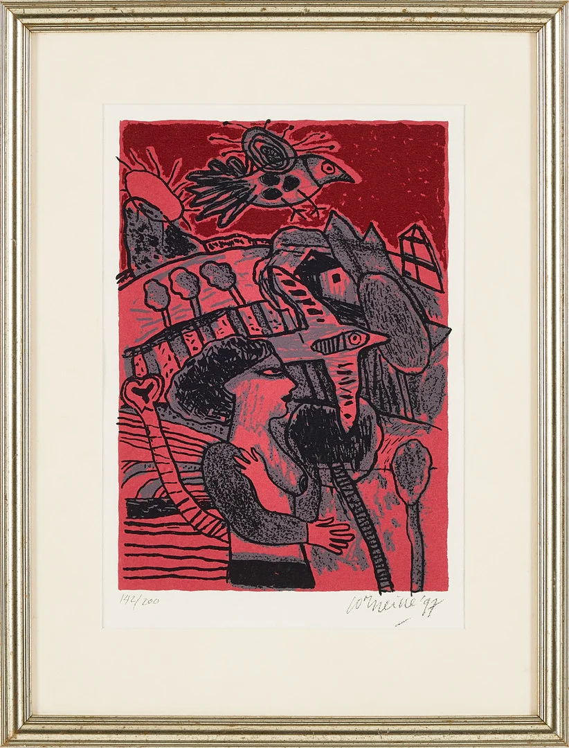 BEVERLOO CORNEILLE. Kvinna med fåglar. — Engravings & Prints — Stockholms Auktionsverk Magasin 5