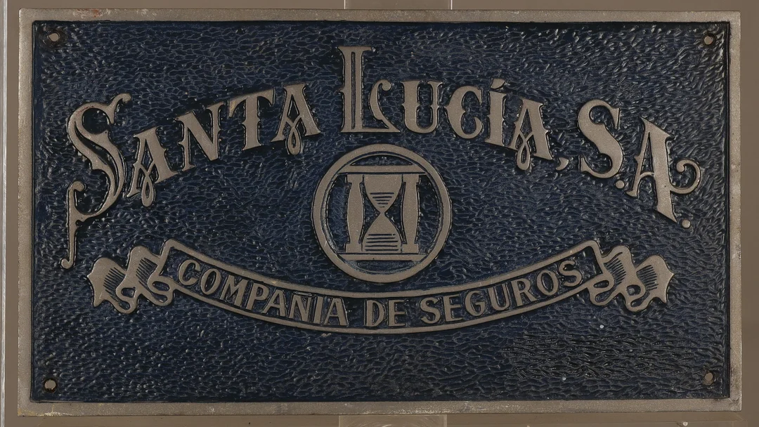Santa Lucía, placa publicitaria en aluminio. — Other collectables — Barcelona Auctions