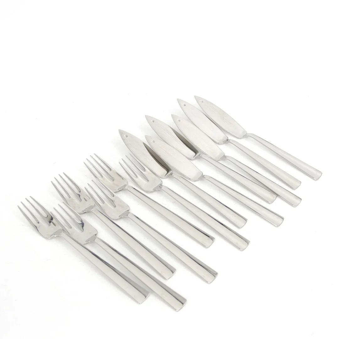 OLE PALSBY. FISKBESTICK, 12 delar. rostfritt, CombiNation. — Other metals — Höganäs Auktionsverk