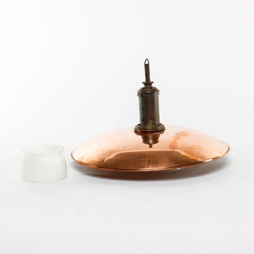PH 4/3 pendant lamp with patinated copper housing. Uoriginal overscreen — Lamps and lighting/Pendant lights — Lauritz