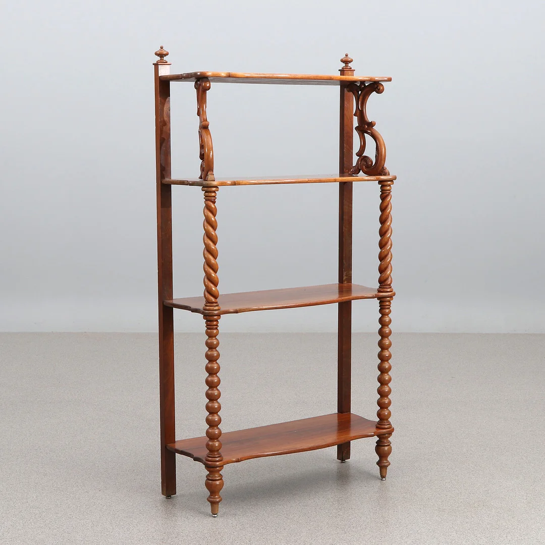HYLLA. Mahogny. Nyrokoko. Sent 1800-tal. — Cupboards, Cabinets & Shelves — Skånes Auktionsverk