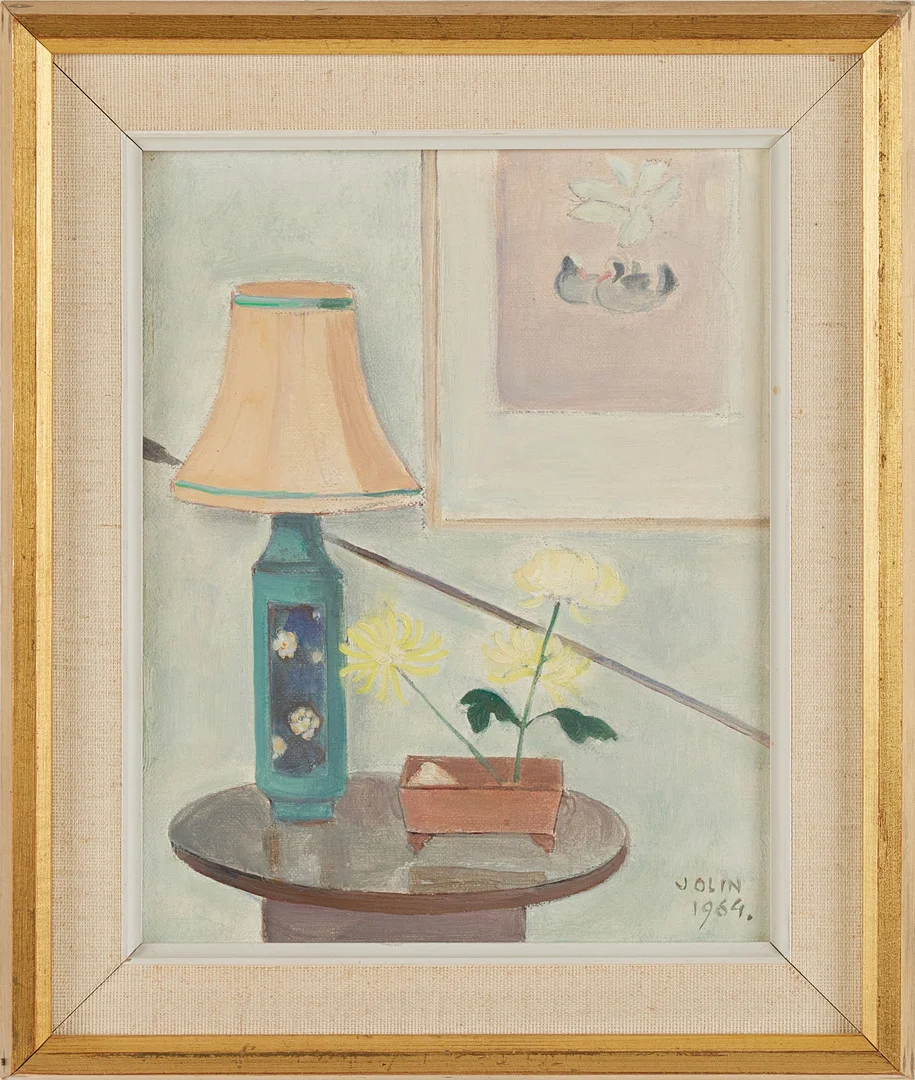 EINAR JOLIN. "Gula krysantemum", olja på duk. — Paintings — Stockholms Auktionsverk Magasin 5