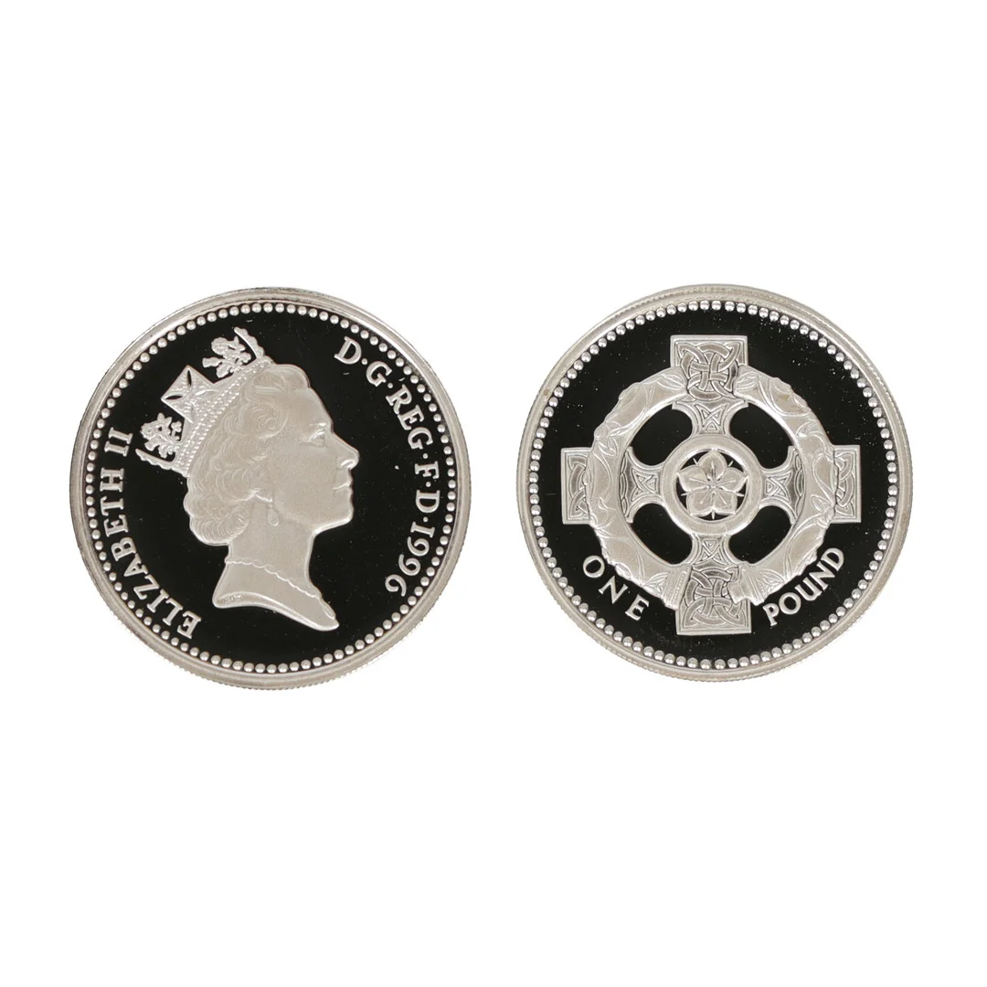 A ROYAL MINT UNITED KINGDOM SILVER PROOF PIEDFORT ONE POUND COIN. — Coins & Banknotes — Bishop & Miller