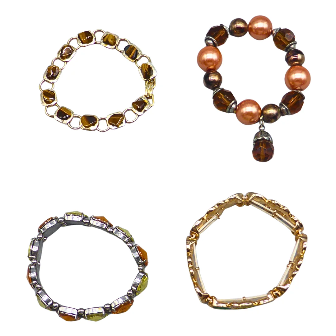 4-TEILIGES ARMBAND-SET. — Bracelets — Auktionshaus Stuber's Hammerschlag