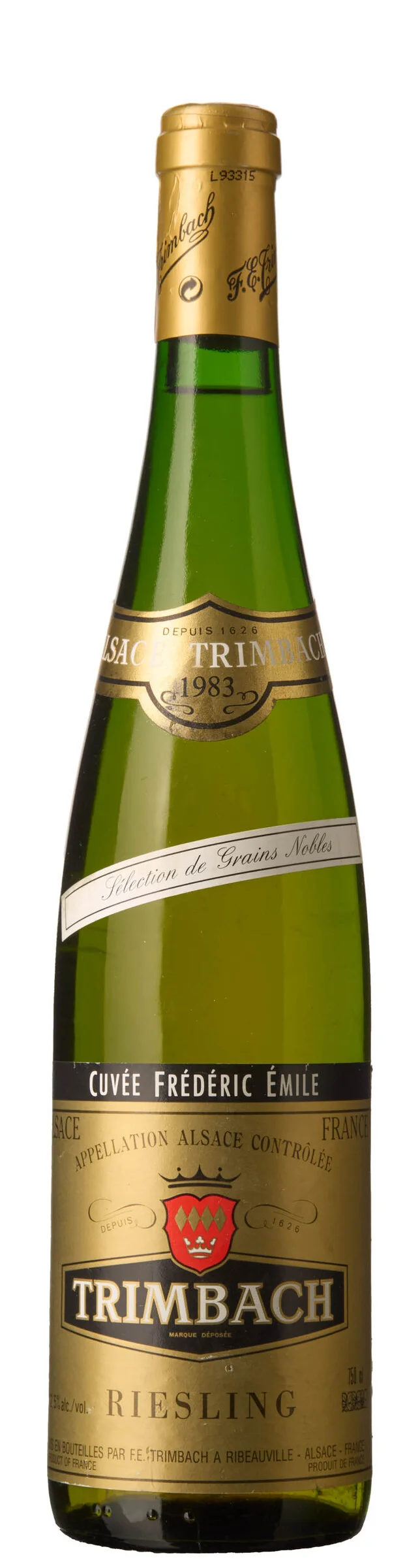 1 x Riesling Cuvee Frederic Emile Selection de Grains Nobles 1983, F.E. Trimbach — 1 x Riesling Cuvee Frederic Emile Selection de Grains Nobles 1983, F.E. Trimbach — Vin/Vin — Blomqvist