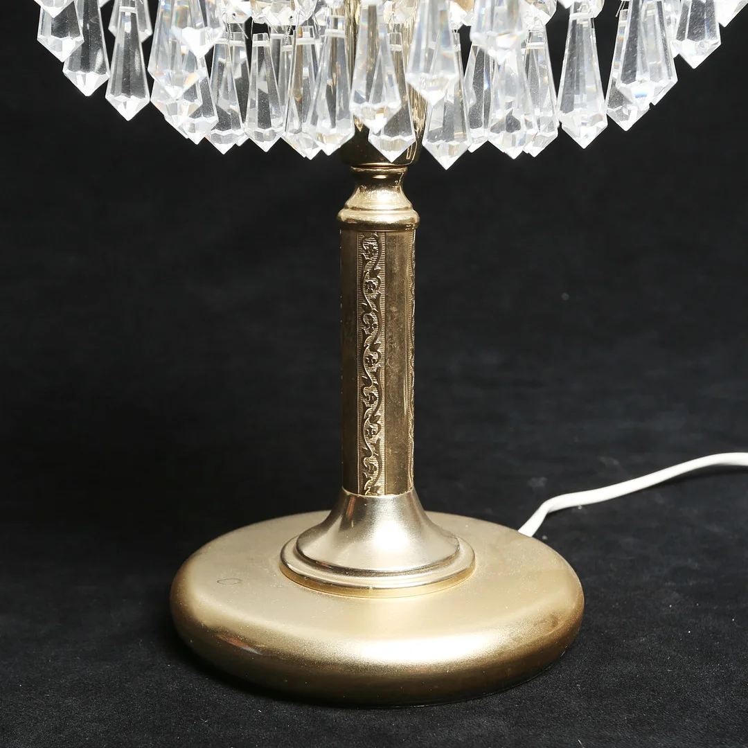 BORDSLAMPA, metall/glas. — Table Lamps — Kalmar Auktionsverk