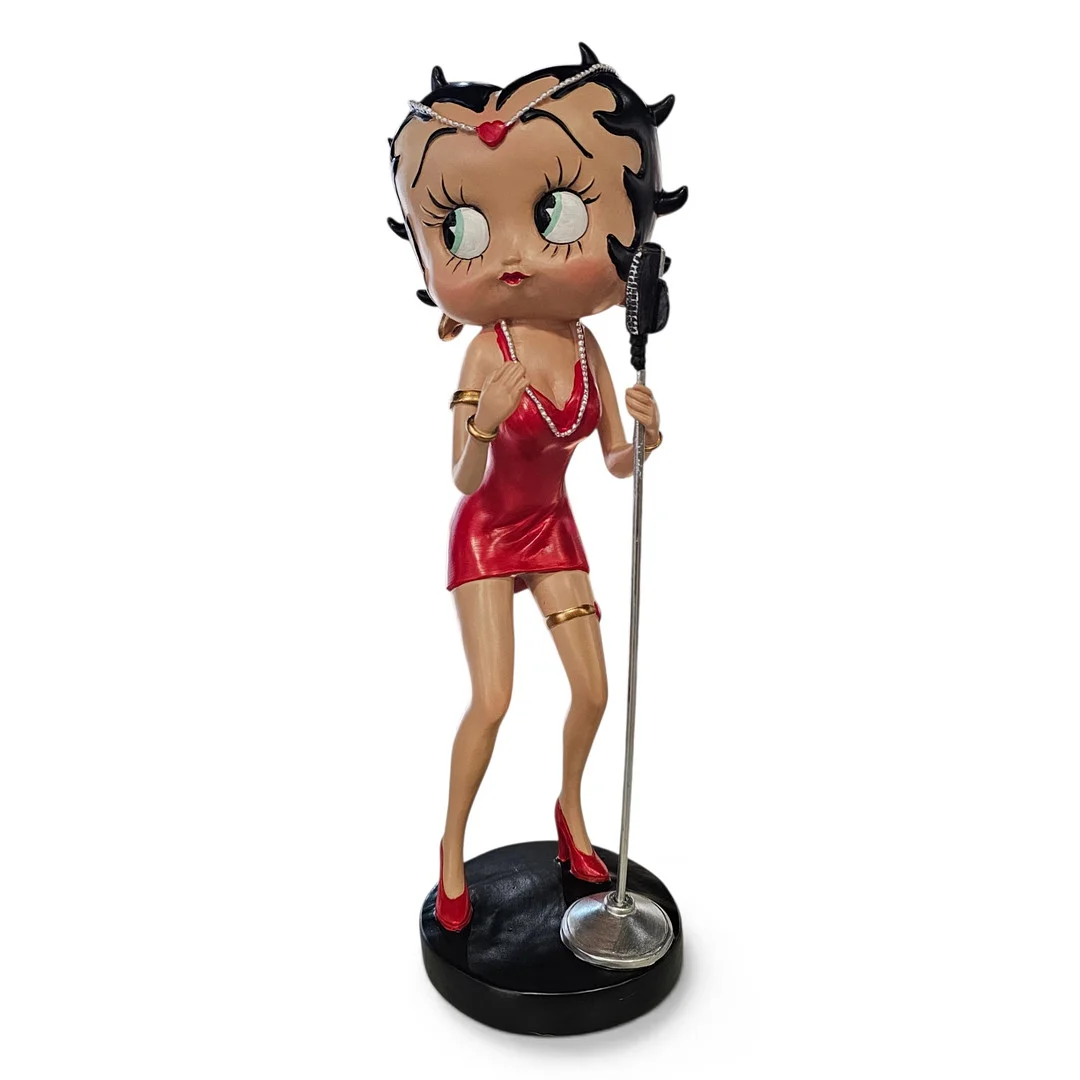Betty cantante. Figura en resina policromada. — Sculptures & Bronzes — Arce Auctions
